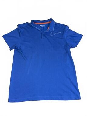 Nike Golf Sport Dri-FIT Polo Shirt Medium Blue